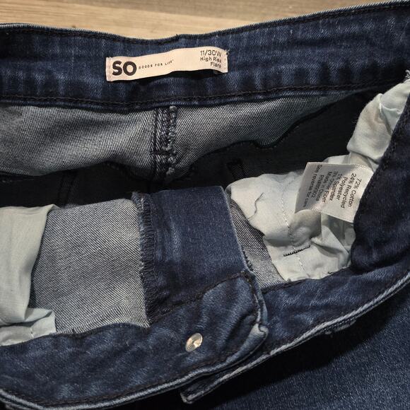 SO High Rise Flare Blue Jeans - Picture 3 of 6